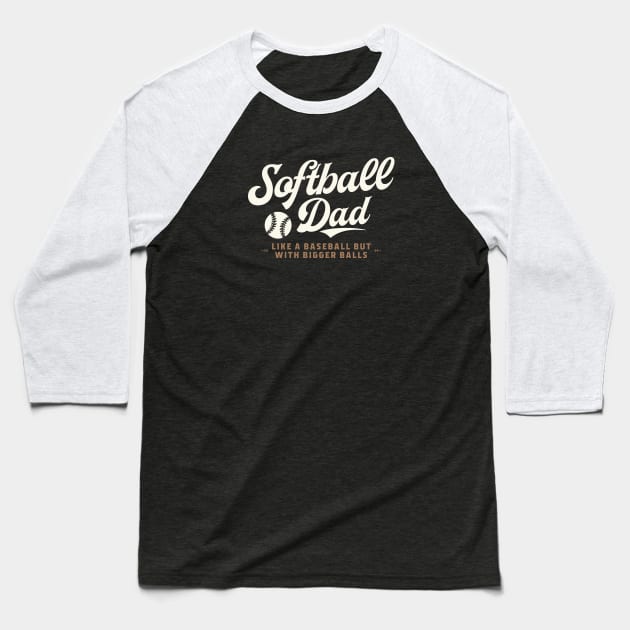 Softball Dad Baseball T-Shirt by Manutees